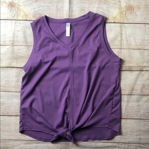 Elegant Purple V-Neck Tank Top